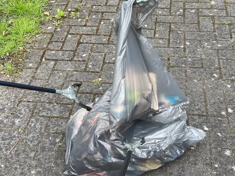 Zakken met afval