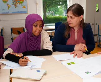 Begeleiding op school.